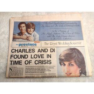 Prince Charles & Princess Diana Royal Wedding Souvenir Full Newspaper VTG 1981